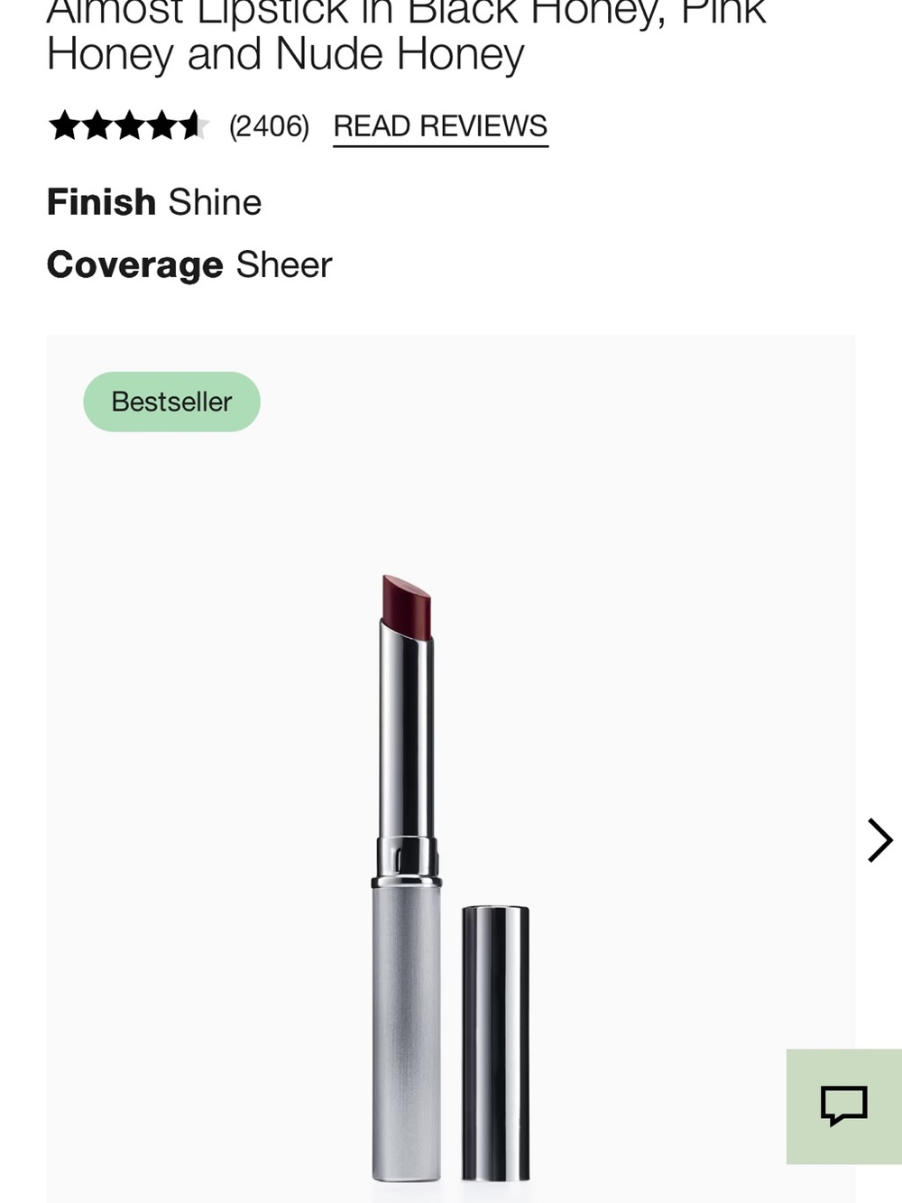 Clinique Almost Lipstick in Black Honey - Deep Berry Sheer Shine